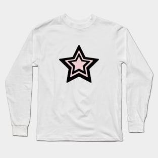 pink black star design Long Sleeve T-Shirt